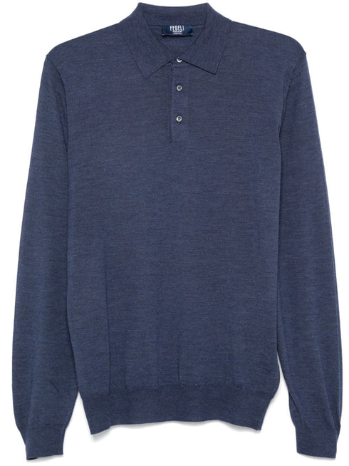 fine-knit polo shirt